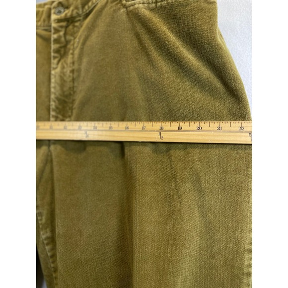 J Crew Womens Corduroy Pants Size 38R green mustard Cotton Classic Fit - Picture 8 of 10